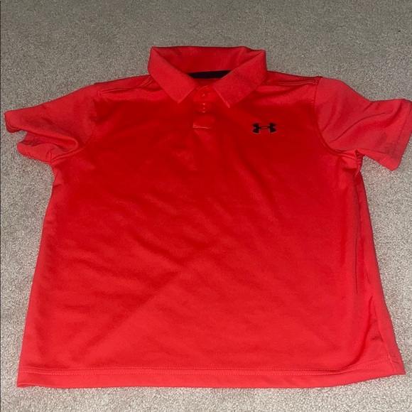 Under Armour Boys Performance Polo Shirt YSM Small Golf Tennis Activewear - Picture 2 of 3